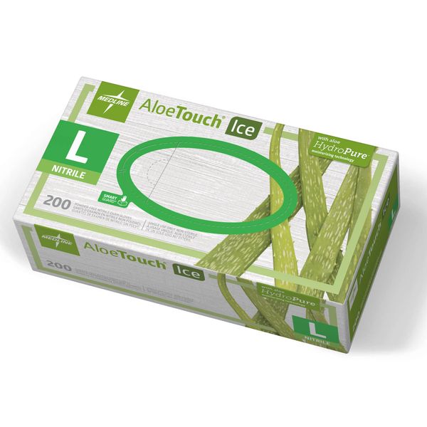 Medline Aloetouch Ice Nitrile Gloves