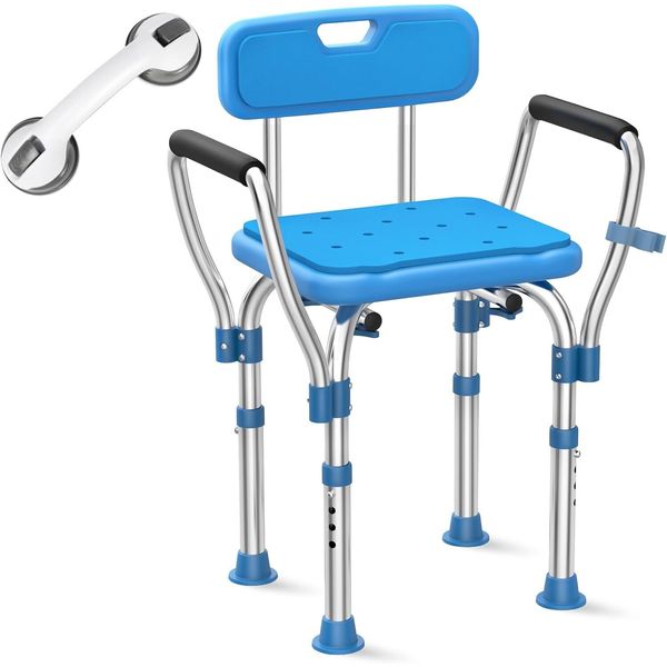 FSA/HSA Eligible Upgraded Stainless Steel Shower Chair Seat, 500LBS Shower Chair