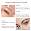 Eyebrow Stencil Kit - Eyebrow Stamp Stencil Kit - Waterproof Brow Stamp Shaping Kit, 3 in 1 Hairline Shadow Powder, Eyebrow Makeup Tools with 10 Reusable Eyebrow Stencils