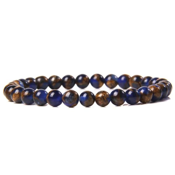 Hemasa 6mm Natural Stone Beads Bracelet/Blue Tiger Eye/lapis lazuli Beads Bracelet Cloisonne Beads 1