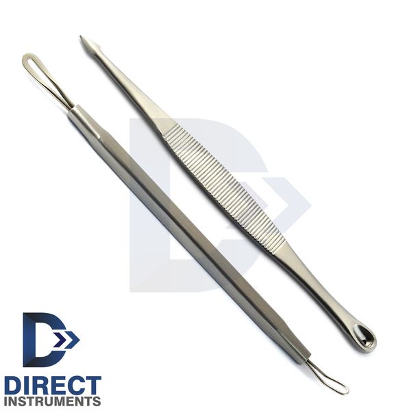 2Pcs Comedone Extractor #3-4 Blackhead Acne Remover Pore Pimple Blemish Tools