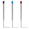 HeTaoCat Replaceable Ballpoint Pen Refills Pack of 5, Medium Point Metal Refill (Blue Ink)