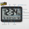 Atomic Clock with Indoor Outdoor Temperature  8.5 Digital Clock Battery Operated