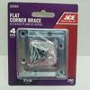 ACE Flat Corner Brace Zinc   4 Pack  2-1/2" x 1/2"     #5291919