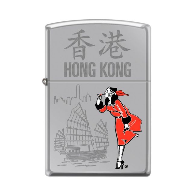 Zippo Windy Girl Hong Kong HP Chrome Windproof Pocket Lighter New