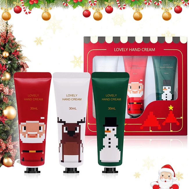 Handcreme Geschenkset 3x30ml, Weihnachts Handcreme Rückfettende Handcreme, Weihnachts Handcreme Geschenkset, Handcreme Weihnachtsgeschenke