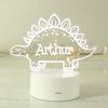 Dinosaur LED Lamp. Personalised Night Light. Colour Changing. Kid's Light
