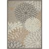 Nourison Aloha Indoor/Outdoor Area Rug 6' x 9' Natural Rectangular 0.25" Thick
