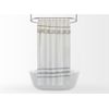 Urben White Soft Fabric Shower Curtain Pieced Unique pattern - 70" x 75"