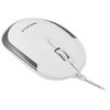 Macally DYNAMOUSE-W USB Optical Silent Click Mouse With 2 Buttons, Scrollwheel and DPI Button for Mac and PC, white White & Silver