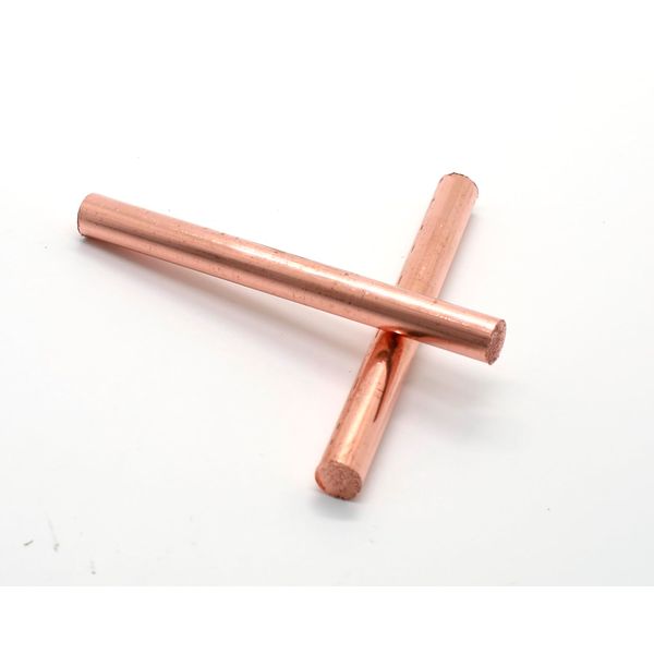 KOLAMOON 2PCS Diameter 10mm 99.9% Pure Copper Round Rod Solid Copper Rod Bare Copper Cu Metal Rod for Metal DIY Craft Hobbies Length 100mm