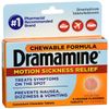 Dramamine Chewable Formula Tablets Motion Sickness 8 Chewable Orange Tablets