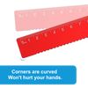 PATIKIL Triangular Ruler Set, 20cm Aluminum Metric Ruler, 45°60°Triangular Ruler and Protractor, 8 Packs, Red