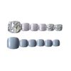 Nails Nail Stickers, Silver, 24 Pieces, Rhinestones, Sparkly Diamonds, Gift for Women