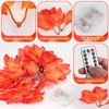 2 Pack 26-Ft Lighted Fall Maple Leaf Garland Timer Fall Autumn Door Wall Hanging