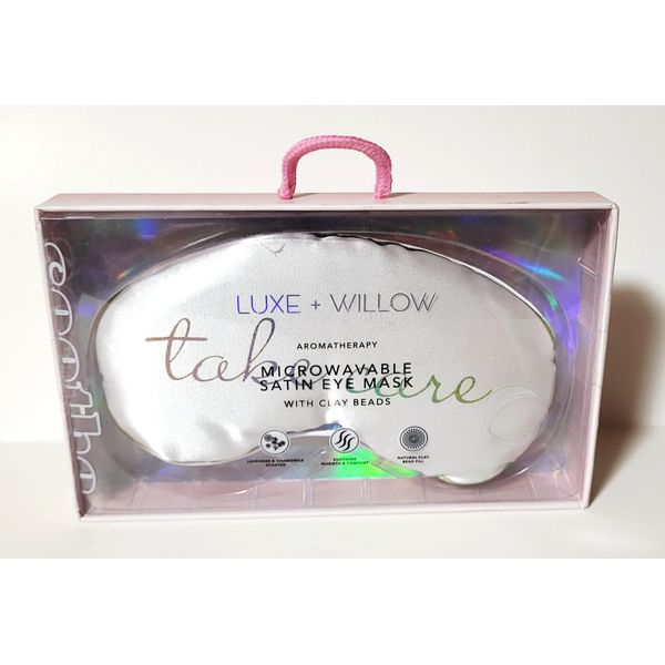 LUXE + WILLOW Aromatherapy Microwavable Satin Eye Mask Filled With Clay Beads!!!