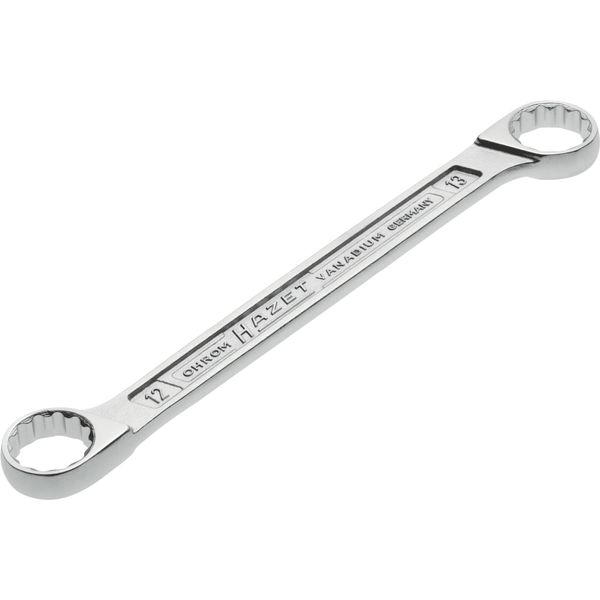 Hazet 610N-12X13 Double Ring Wrench 12x13mm/5,47", Silver, 139/12 x 13 mm