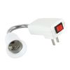 ELECTOP E27 Socket Adapter with On/Off Switch to US Plug,Flexible Extension Lamp Bulb Holder Converter