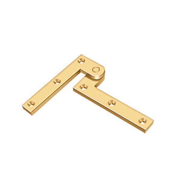 3-7/8" Height X 1/4" Thickness Fixed Pivot Door Hinge Lifetime Polished Brass