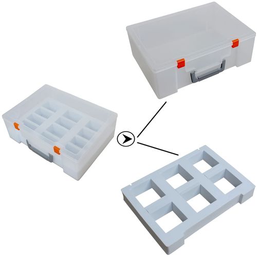 PASOL Toploaders Storage Box, Portable Carrying Case for Trading Cards and Sports Cards in Regular Toploaders/Magnetic Card Holders (Big)