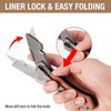 Folding Utility Knife 10PC Blade Quick-Change Box Cutter Wood Handle Razor Knife