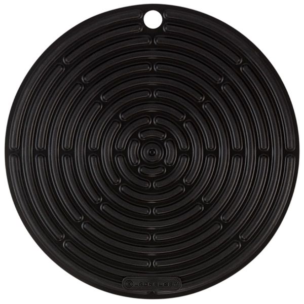 Le Creuset Cool Tool, Pot holder/trivet, Silicone, Round, 20 cm, Black, 93000230310200