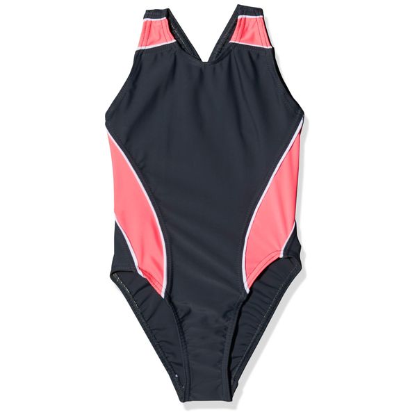Haute Pression Girls Swimming Costume, Gris/blush/white