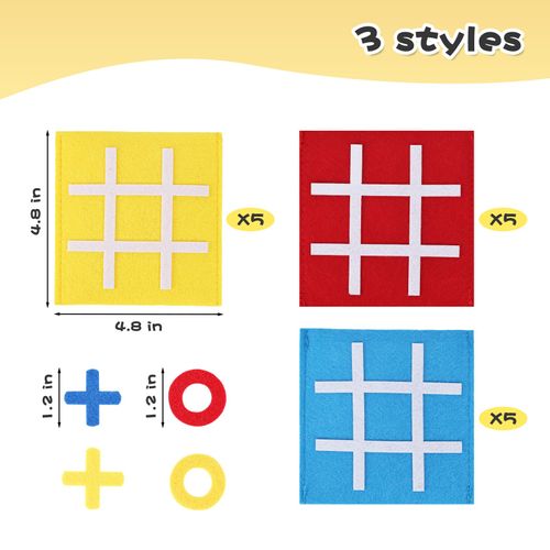 LovesTown 15PCS Tic Tac Toe Board Game, Mini Strategic Board Game for Kids Family Classic Educational Toys Indoor Party Game for Goodie Bag Stuffers Party Favors Gifts