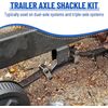 2Pack Racewill Trailer Shackle Kit Tandem Axle Trailer Kit for Double Eye Spring