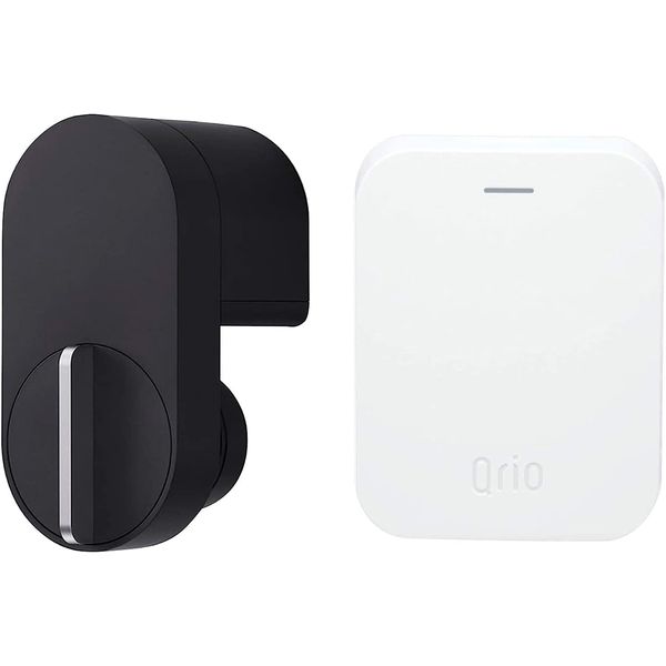 Qrio Lock and Qrio Hub Set, Opens and Closes Keys with Smartphone, Smart Lock, Smartphone, Electronic Key, Compatible with Curio Lock, Curio Lock