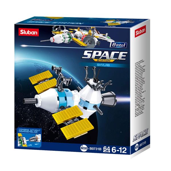 Sluban M38-B0731B Space-Skylab (64 Pieces), Multicolored