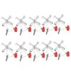 Sheens 10pcs Universal Intersect Key Multifunctional 4 Way Intersect Key Wrenches for Electrical Cupboard Box Water Meter Valve