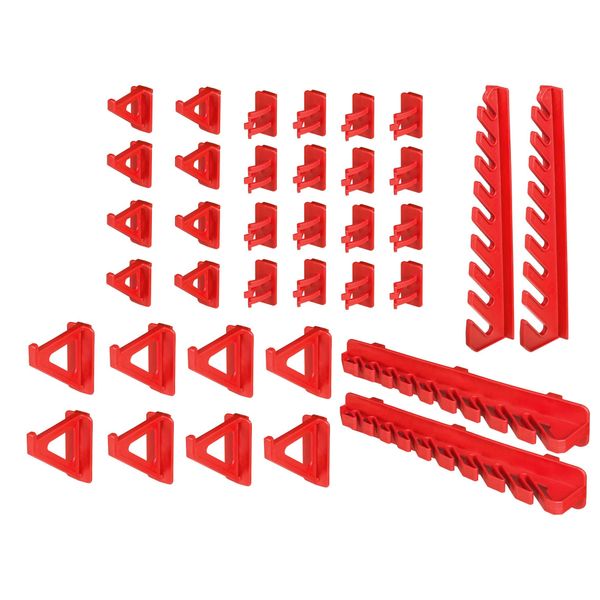 Tool Wall Bracket - 36 Piece Tool Holder for Tool Board - Hook Set Workshop Tool Hole Wall Storage System
