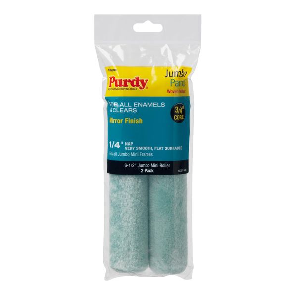 Purdy 140626040 2-Pack Mini Roller Replacements-6-1/2 Cover 1/4 inch, Multicolor, One Size