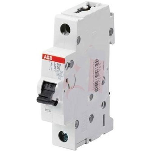 ABB S201-K20 Thermal Magnetic Circuit Breaker, Miniature, K Curve, 60 V, 277 V, 20 A, 1 Pole, DIN Rail
