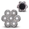 YHAYHO 7 Heads Shaver Replacement Head for Electric Head Shaver 7 Blades 7D Replacement Bald Head Shaver Head Blade 7 Heads Electric Razor Shaver Head(Metallic Color Silver)