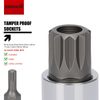 10Pcs Spline Socket Set M4 - M18 Torx Bit Set - Triple Square Socket Set with Storage Case