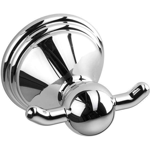 3xCroydex Westminster Wall Mounted Robe Hook with Zinc Alloy Construction, Chrome
