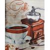 2 SAME MICROFIBER PRINTED TOWELS (15"x25") COFFEE GRINDER,COFFEE CUP & CLOCK, CE