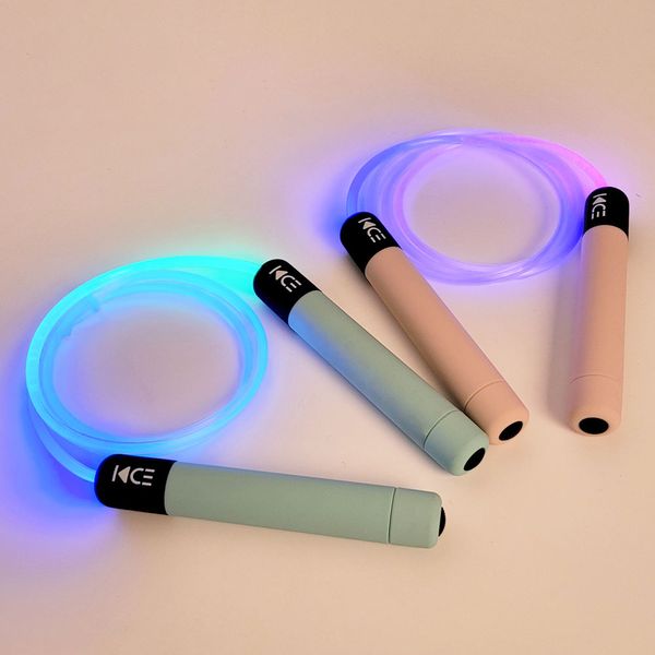 KCE luminous skipping rope neobeam children skipping rope adult diet, neobeam two-tone pink blue battery included