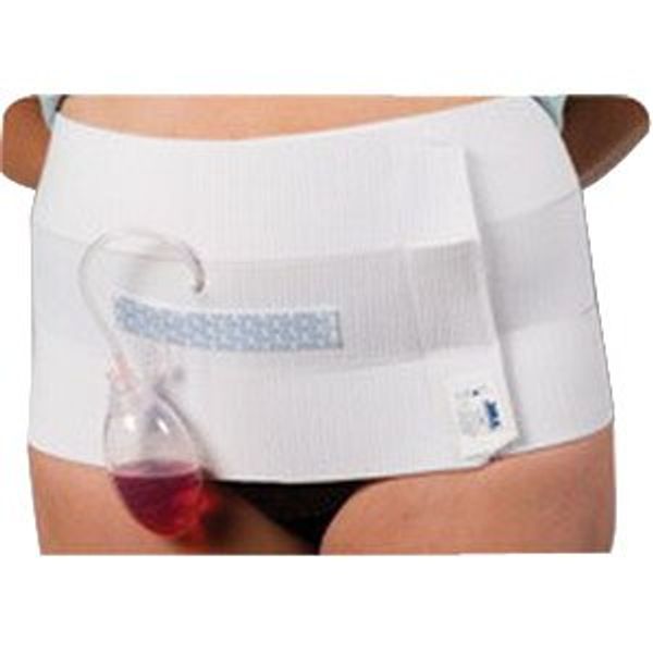 Abdominal Binder, 3 Panel, 9quot; Wide, 60quot;-75quot;, White