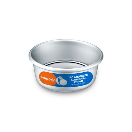 Emporio Kitchen Baking Pan - Anodized Aluminum Round Cheesecake Pan 4’', Pressure Cooker and Air Fryer Compatible, Recipe Booklet Included, PFAS, CFC, PTFE, or PFOA Free, Oven Safe (Up To 500° F)