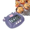 KooingTech Kitchen Timer, Digital Timer, Cooking Clock with Stand for Cooking Teaching, Purple Cow