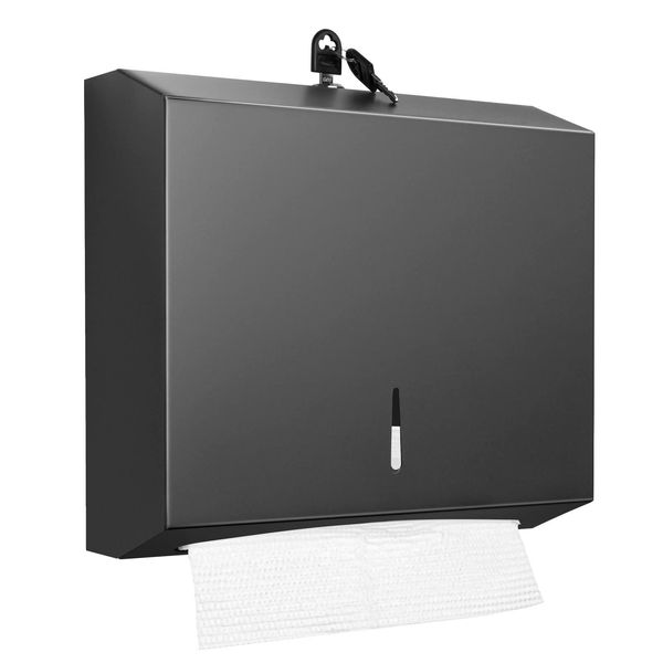Paper Towel Dispenser Wall Mount Commercial, C Fold Multifold Hand Paper Towe...