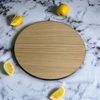 Oak Veneer Finish Rotating Turntable Lazy Susans, 38.5cm 15"