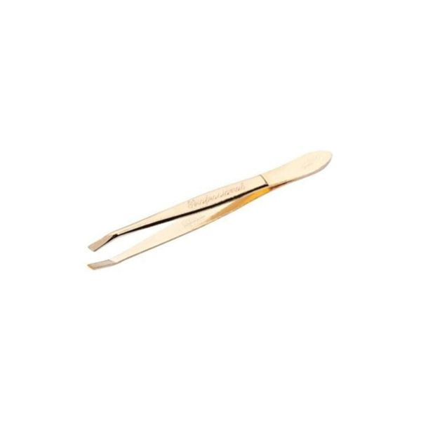 Solingen Stainless Steel Professional Slanted Tip Tweezers | Best Shaped for Eyebrows Extensions Chin Cheek Face Facial Hair | Made in Germany