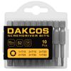 DAKCOS 10PCS Bit Set, Premium S2 Alloy Steel Bits,50mm Long