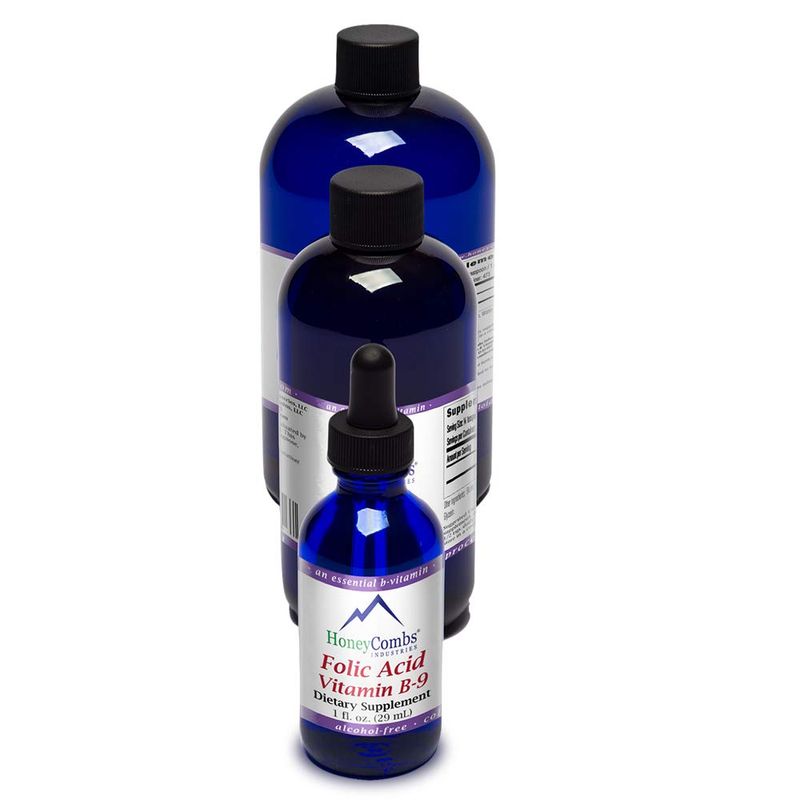 HoneyCombs Vitamin B9 Liquid Drops - High Potency Liquid Vitamin B9 ...