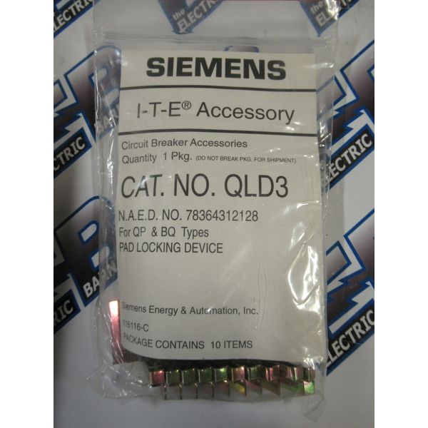 Siemens QLD3, (10) Pad Locking Devices for QP & BQ Circuit Breakers - NEW-B