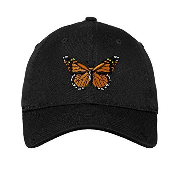 Soft Baseball Cap Monarch Butterfly Embroidery Insects Butterfly Embroidery Twill Cotton Dad Hats for Men & Women Black Design Only